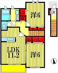 アルバシエロ5 2LDKの間取図画像