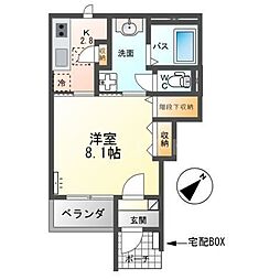 フォレストヴィラ 1Kの間取図画像