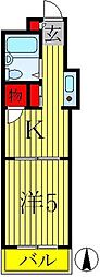 エトワール柏 1Kの間取図画像