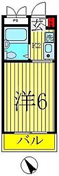 シルフィード柏 1Kの間取図画像