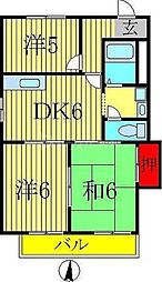 メゾン日立台 3DKの間取図画像