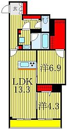 シャーメゾン・サウス 2LDKの間取図画像