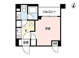 SQUARE CITY YOKOHAMA NEGISHI 6階1Kの間取り