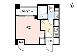 SQUARE CITY YOKOHAMA NEGISHI 7階1Kの間取り