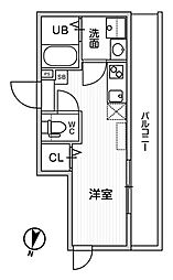 T's Cuore横濱元町 ワンルームの間取図画像