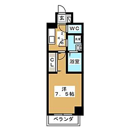 TRELUCE横濱関内 1Kの間取図画像
