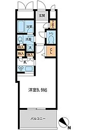 メトロタワー山下町 1Kの間取図画像