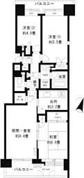 パークシティ本牧G棟 3LDKの間取図画像