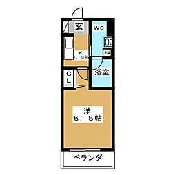 HF関内レジデンス 1Kの間取図画像