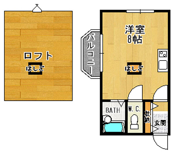 ジャルダン宝塚参番館 ｜兵庫県宝塚市逆瀬川1丁目(賃貸マンション1R・3階・35.00㎡)の写真 その2