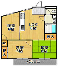 Ｕ．Ｊビル　宝塚  ｜ 兵庫県宝塚市南ひばりガ丘3丁目（賃貸マンション3LDK・3階・56.23㎡） その2