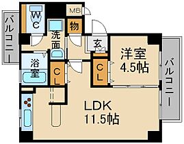 ヴューテラス売布I  ｜ 兵庫県宝塚市売布ガ丘（賃貸マンション1LDK・1階・44.46㎡） その2