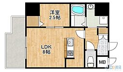 ONLYONEキセラタウン 5階1LDKの間取り