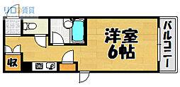 グリーンハイム 1Kの間取図画像
