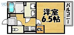 ヴェルドミール栄根 1Kの間取図画像