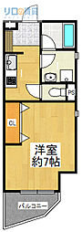 MARSH仁川 1Kの間取図画像