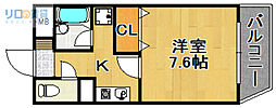 エクセレント宝塚東 1Kの間取図画像
