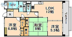 マトック荻野 3LDKの間取図画像