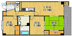 パレフルール 3LDKの間取図画像
