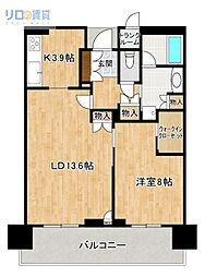 ジオタワー宝塚 グランレジス 1LDKの間取図画像