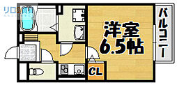 ヴェルドミール栄根 1Kの間取図画像