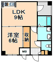 コメットマンション鴻池A棟 1LDKの間取図画像