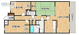 宝塚清荒神ヒルズ 3LDKの間取図画像