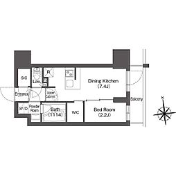 COMFORIA王子 1DKの間取図画像