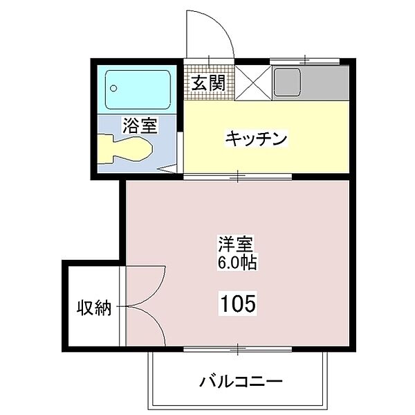 サンコート館山 105｜千葉県千葉市花見川区幕張本郷4丁目(賃貸アパート1K・1階・18.70㎡)の写真 その2