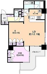 所沢スカイライズタワー 1SLDKの間取図画像
