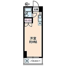 エレガンス綾瀬フィフス ワンルームの間取図画像