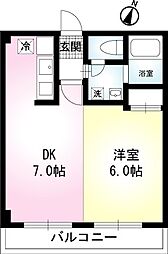 RENOCOURTIZUMI 1LDKの間取図画像