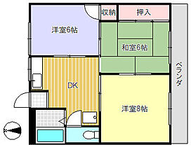 リバーハイツII 103号室 ｜ 埼玉県越谷市蒲生４丁目（賃貸マンション3DK・1階・52.80㎡） その2