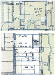 サンパレス 6階2LDKの間取り