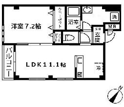 RUANG 2階1LDKの間取り