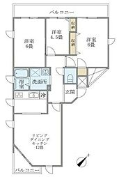 レジデンシア・フミ 3階3LDKの間取り