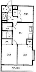 ビバリーハウスNo.5 1階3DKの間取り