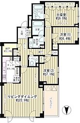大山パークヒルズ 2階3LDKの間取り