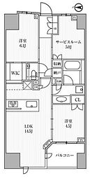 ディームス方南町 10階2SLDKの間取り