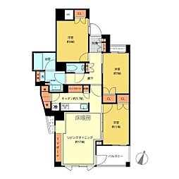 Brillia東中野Parkside Hills 5階3LDKの間取り