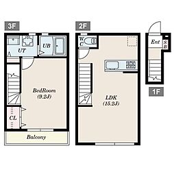 PLATINUMFORME東中野 1LDKの間取図画像