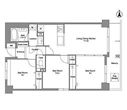 COMFORIA西荻窪 3LDKの間取図画像