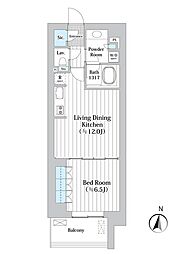 アビティグランデ砧 1LDKの間取図画像