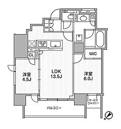 ディームス渋谷本町 2LDKの間取図画像