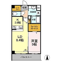 EastonGrace 1LDKの間取図画像