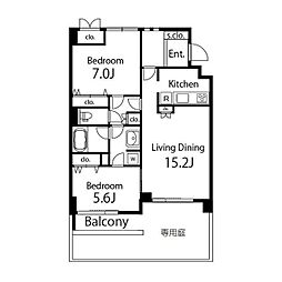 ガーデン杉並方南 2LDKの間取図画像