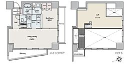 アジリア代々木J's 1LDKの間取図画像