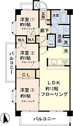 フローレル北烏山 3LDKの間取図画像