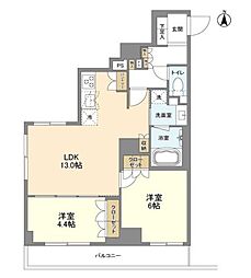 ジオエント新中野 2LDKの間取図画像