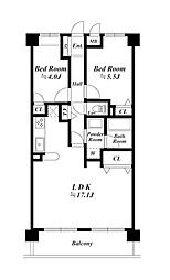 ルピナス瀬谷 2LDKの間取図画像